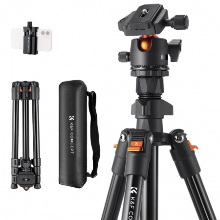 K&F Concept Vlog Travel Tripod Compact Flexible & Portable KF09.101V1